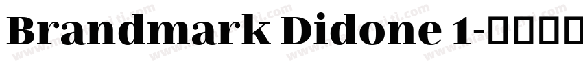 Brandmark Didone 1字体转换